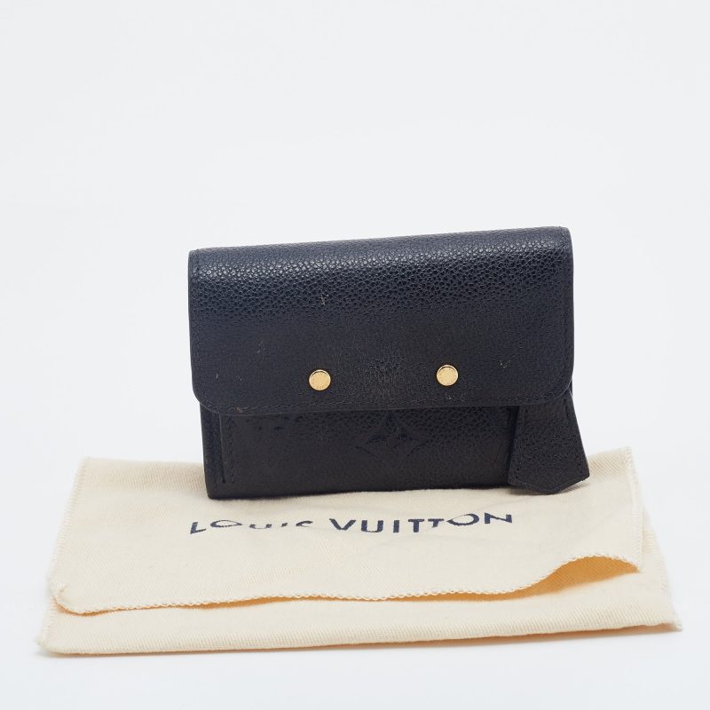 Louis Vuitton Black Monogram Empreinte Pont Neuf Compact Wallet - Logoexplore - Image 7