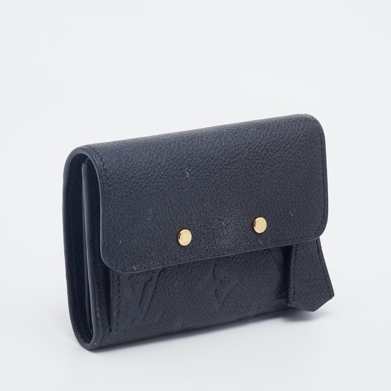 Louis Vuitton Black Monogram Empreinte Pont Neuf Compact Wallet - Logoexplore - Image 4