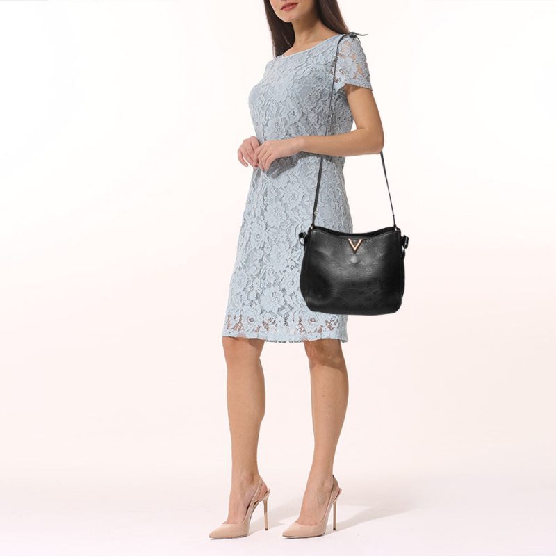 Louis Vuitton Black Monogram Leather Very  Hobo Bag - Logoexplore - Image 2