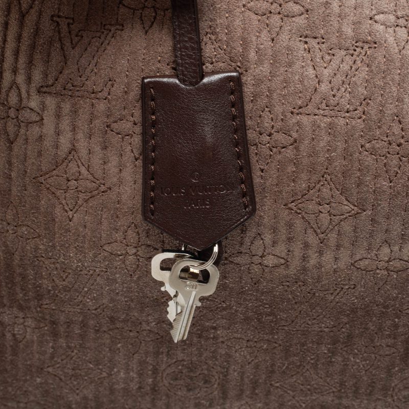 Louis Vuitton Brown Monogram Antheia Suede Ixia PM Bag - Logoexplore - Image 6