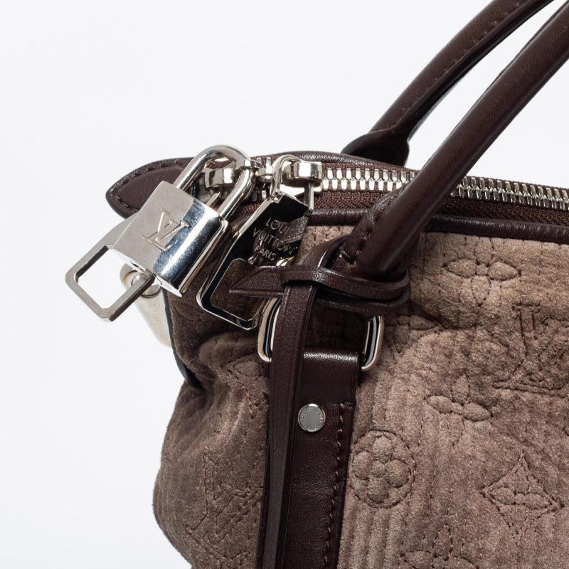 Louis Vuitton Brown Monogram Antheia Suede Ixia PM Bag - Logoexplore - Image 7
