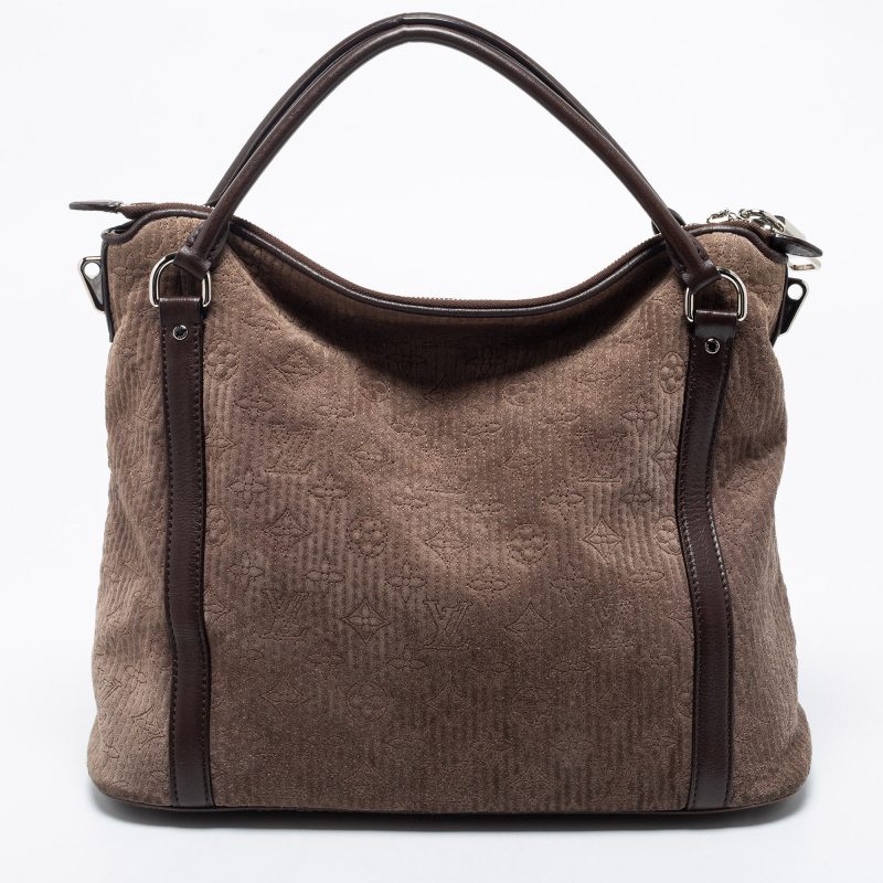Louis Vuitton Brown Monogram Antheia Suede Ixia PM Bag - Logoexplore - Image 4