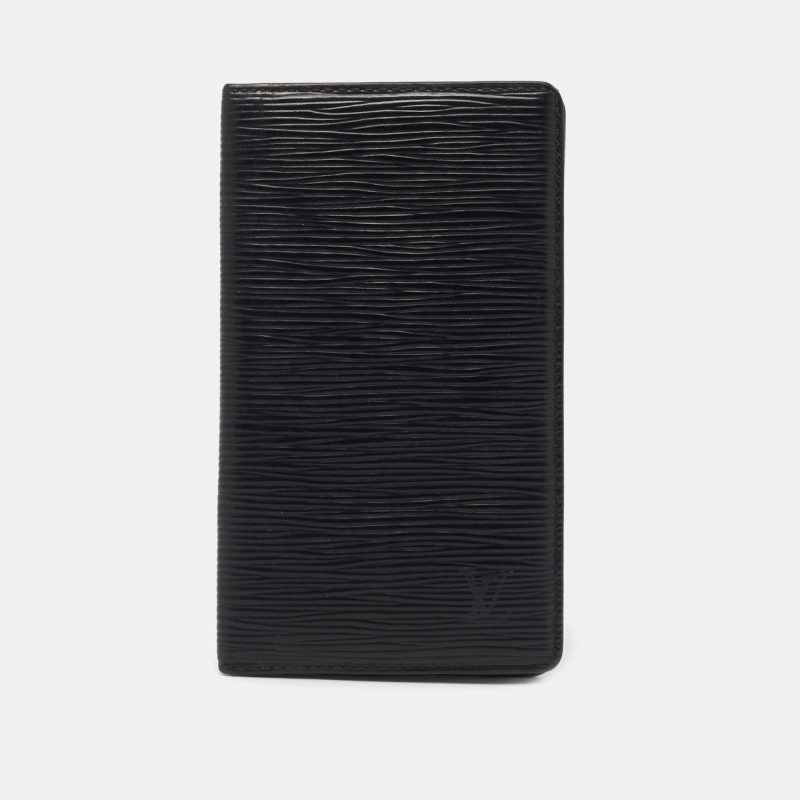 LOUIS VUITTON Black Epi Leather Bifold Long Wallet - Logoexplore