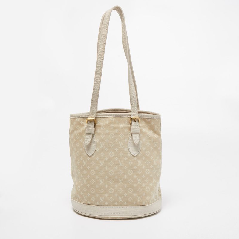 LOUIS VUITTON Dune Monogram Mini Lin Canvas Bucket PM Bag - Logoexplore - Image 4