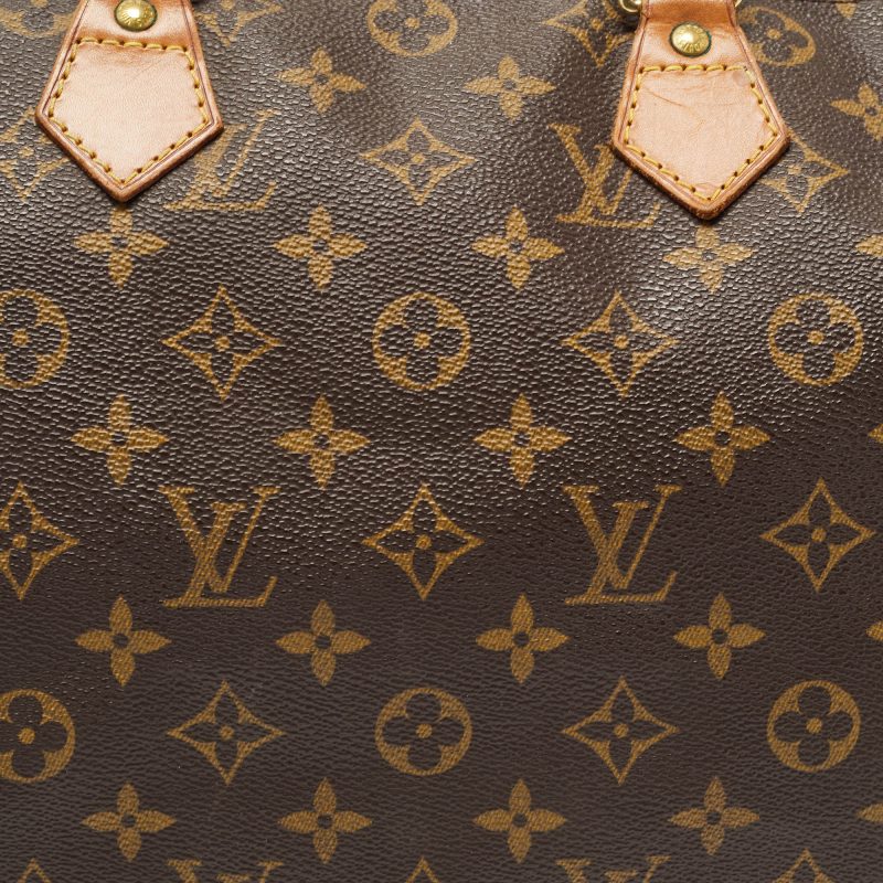 LOUIS VUITTON Brown Monogram Canvas Speedy 30 Top Handle Bag - Logoexplore - Image 5