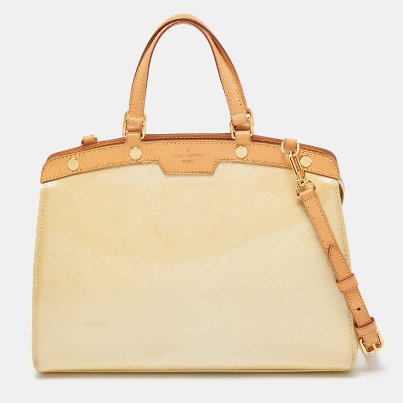 LOUIS VUITTON Citrine Monogram Vernis Brea MM Bag - Logoexplore