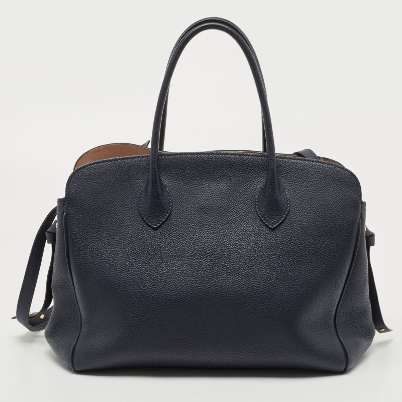 LOUIS VUITTON Blue Marine Leather Milla MM Bag - Logoexplore - Image 4