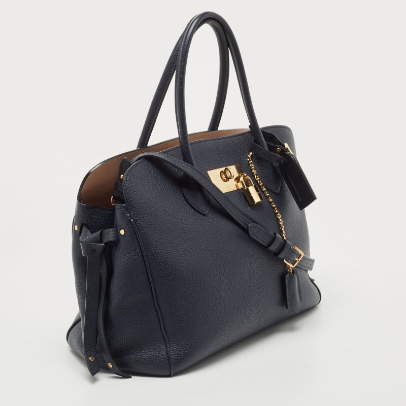 LOUIS VUITTON Blue Marine Leather Milla MM Bag - Logoexplore - Image 3