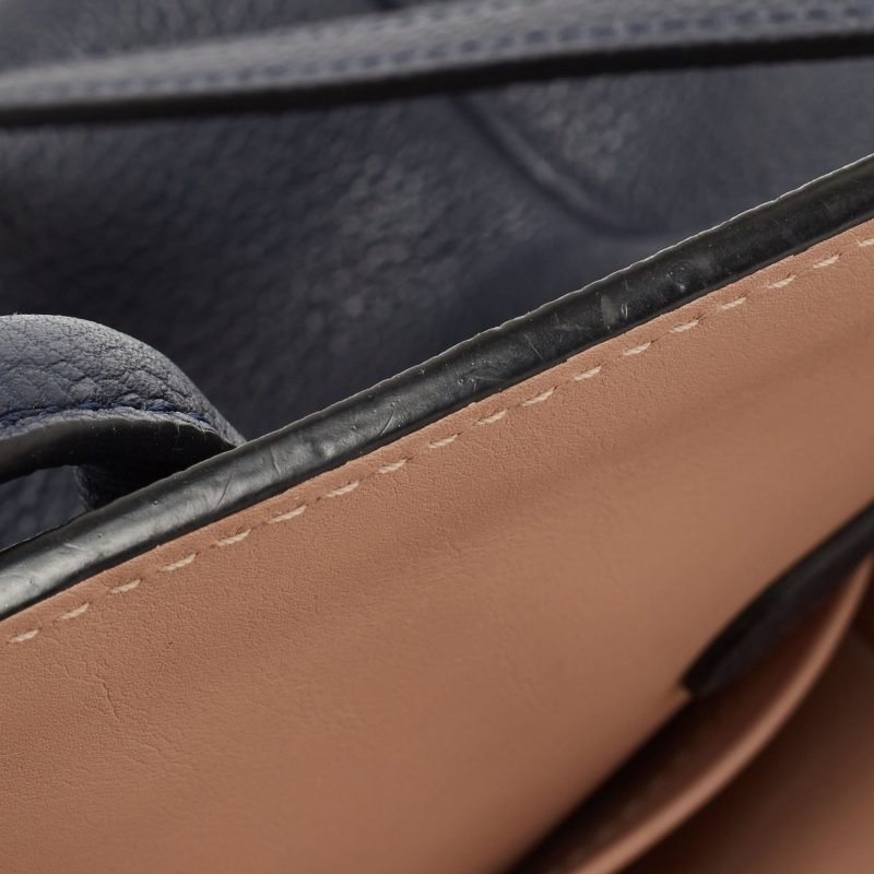 LOUIS VUITTON Blue Marine Leather Milla MM Bag - Logoexplore - Image 7