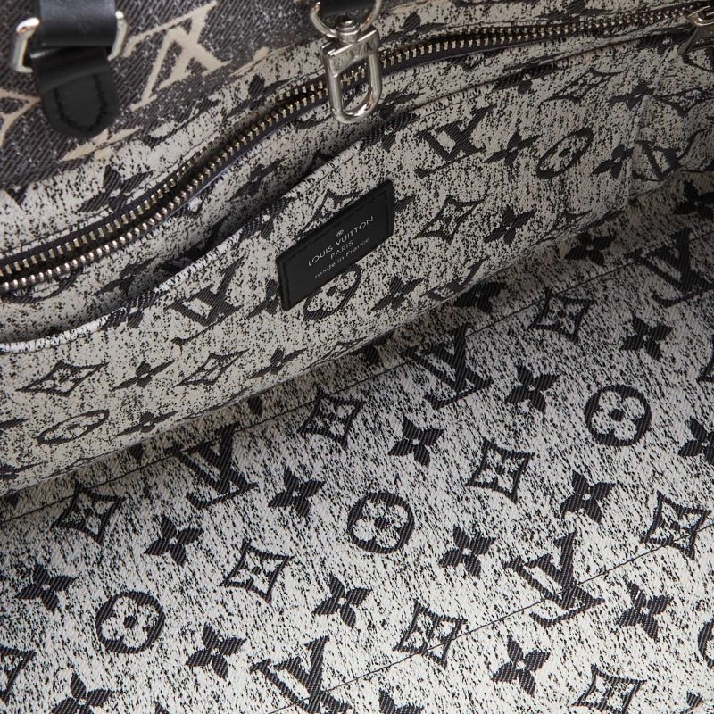 LOUIS VUITTON Black Monogram Denim and Leather OnTheGo MM Bag - Logoexplore - Image 7