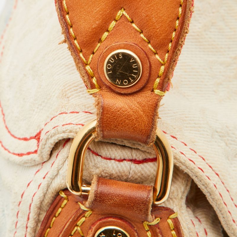 LOUIS VUITTON Blue Monogram Denim and Leather Limited Edition Sunshine Bag - Logoexplore - Image 6