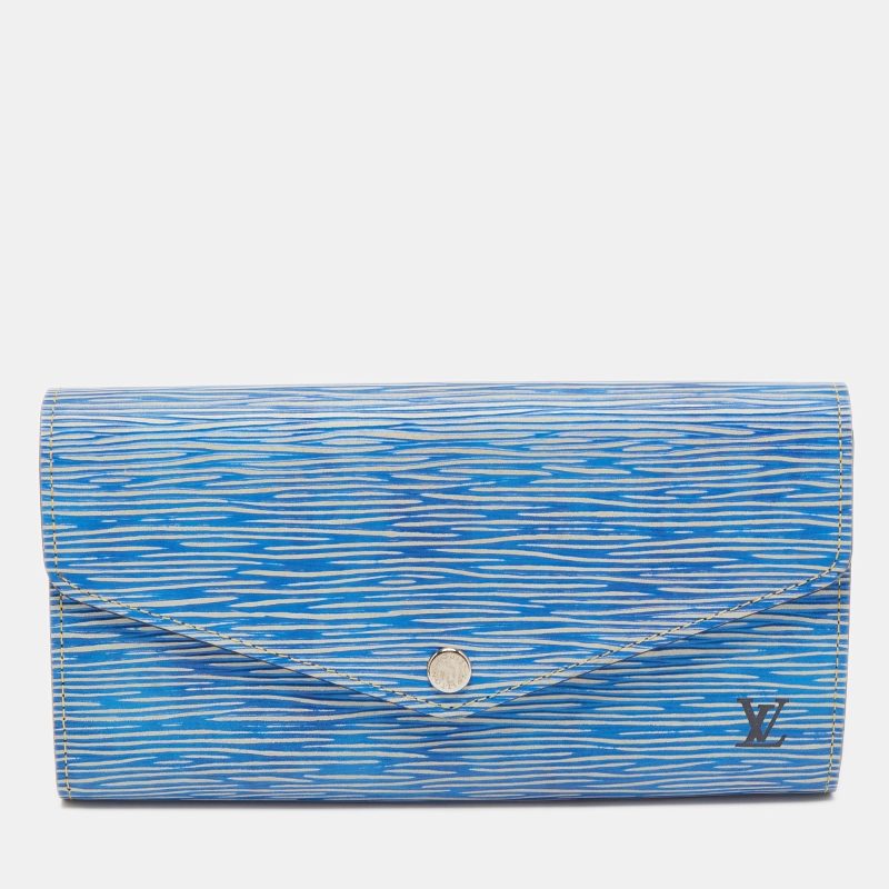 LOUIS VUITTON Denim Epi Leather Sarah Wallet - Logoexplore