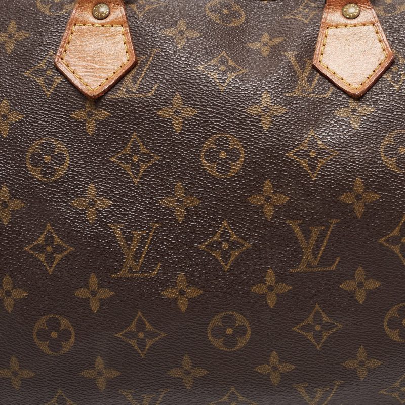 LOUIS VUITTON Brown Monogram Canvas Speedy 30 Top Handle Bag - Logoexplore - Image 5