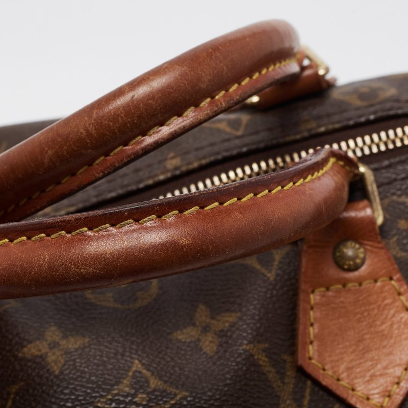LOUIS VUITTON Brown Monogram Canvas Speedy 30 Top Handle Bag - Logoexplore - Image 7