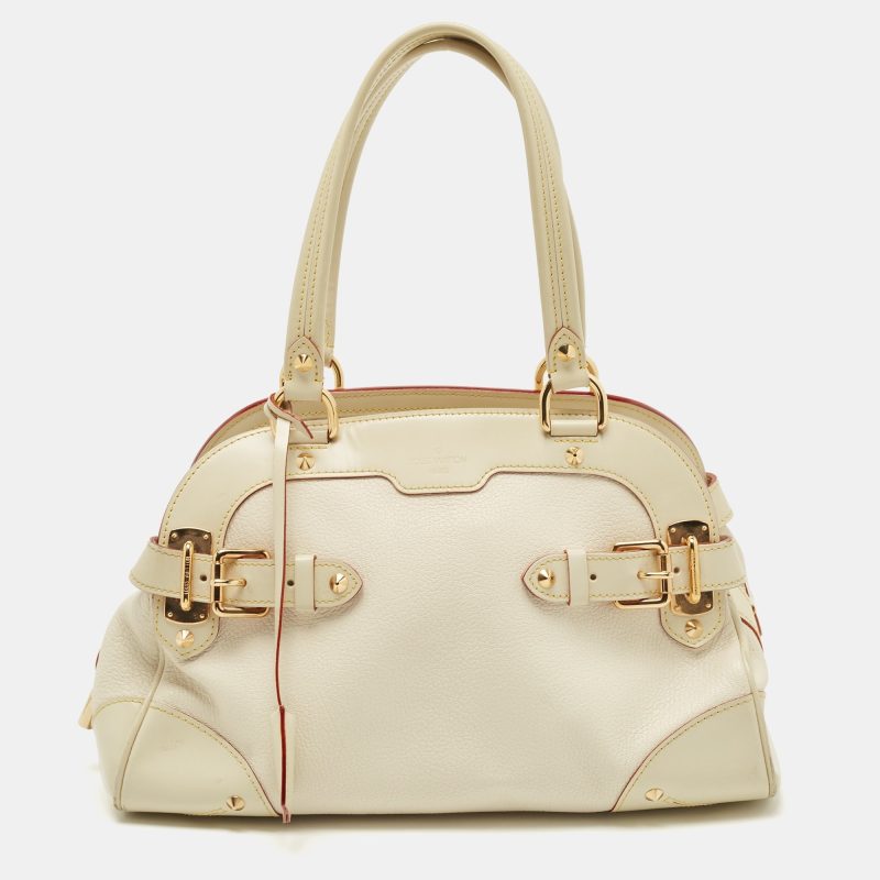 LOUIS VUITTON Cream/Off White Suhali Leather Le Radieux Bag - Logoexplore