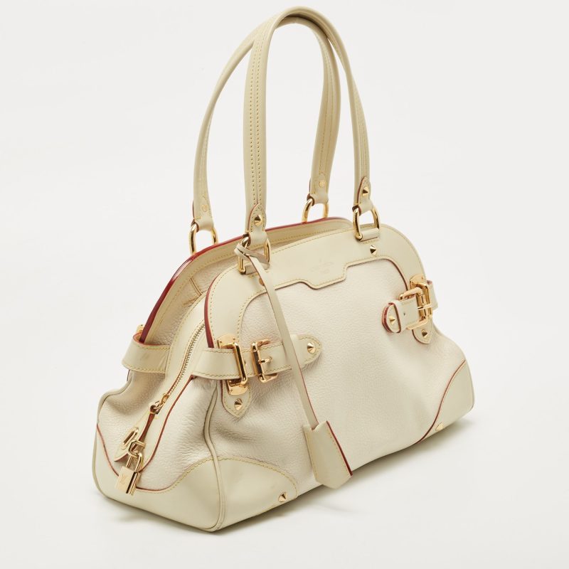 LOUIS VUITTON Cream/Off White Suhali Leather Le Radieux Bag - Logoexplore - Image 3