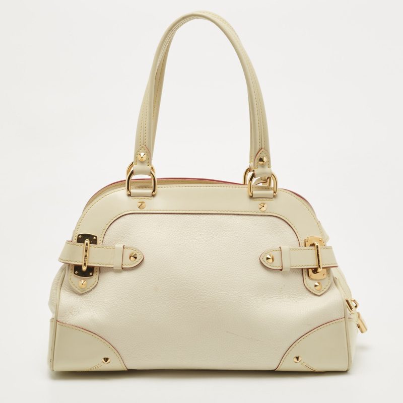 LOUIS VUITTON Cream/Off White Suhali Leather Le Radieux Bag - Logoexplore - Image 4