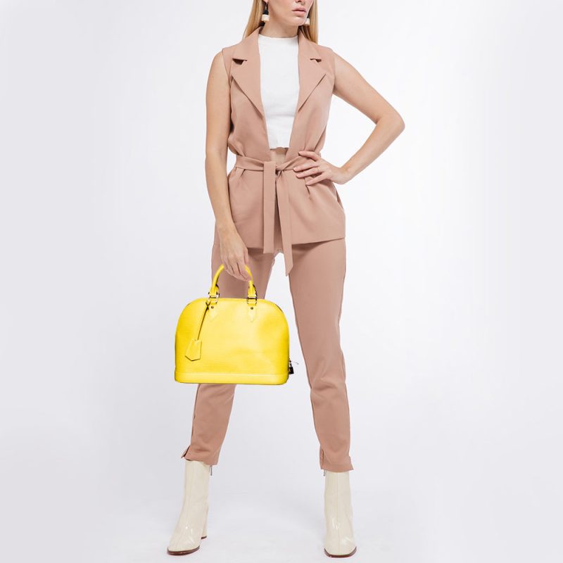 LOUIS VUITTON Citron Epi Leather Alma PM Bag - Logoexplore - Image 2