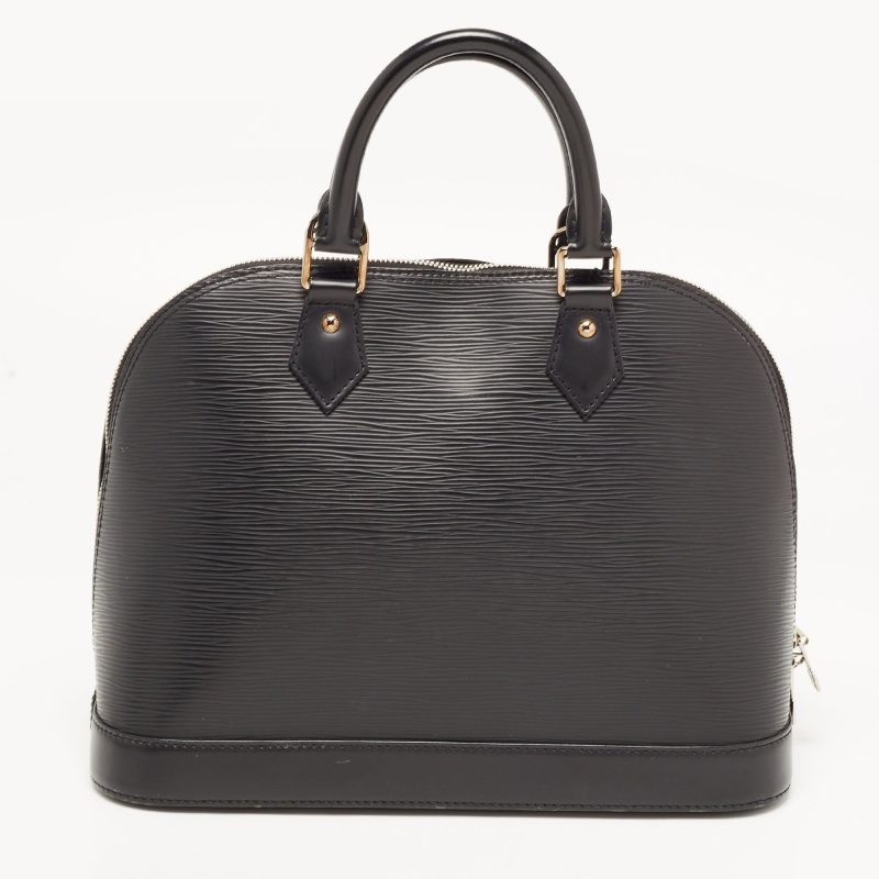 LOUIS VUITTON Black Epi Leather Alma PM Bag - Logoexplore - Image 4