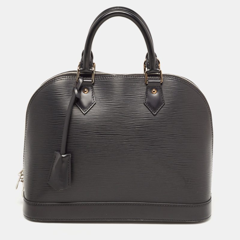 LOUIS VUITTON Black Epi Leather Alma PM Bag - Logoexplore