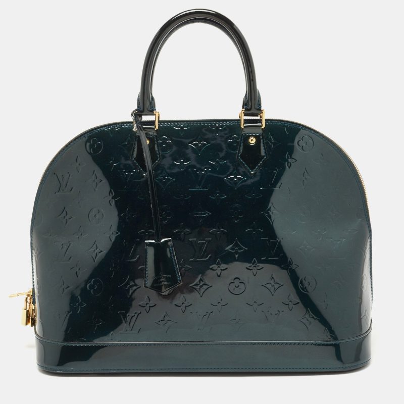 LOUIS VUITTON Green Monogram Vernis Alma GM Bag - Logoexplore