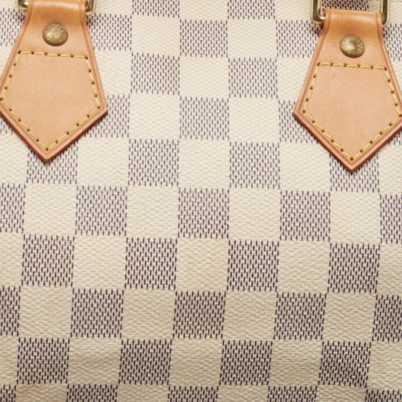 LOUIS VUITTON Damier Azur Canvas Speedy 25 Bag - Logoexplore - Image 5