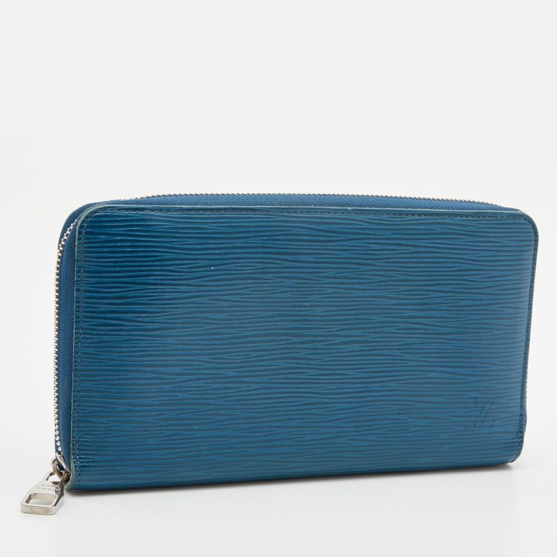 LOUIS VUITTON Cyan Epi Leather Zippy Wallet - Logoexplore - Image 4