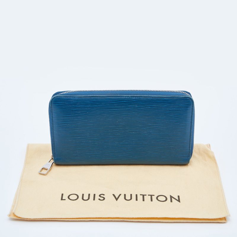 LOUIS VUITTON Cyan Epi Leather Zippy Wallet - Logoexplore - Image 7