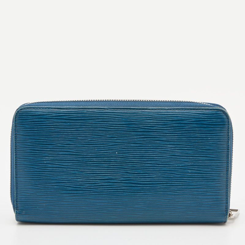 LOUIS VUITTON Cyan Epi Leather Zippy Wallet - Logoexplore - Image 5