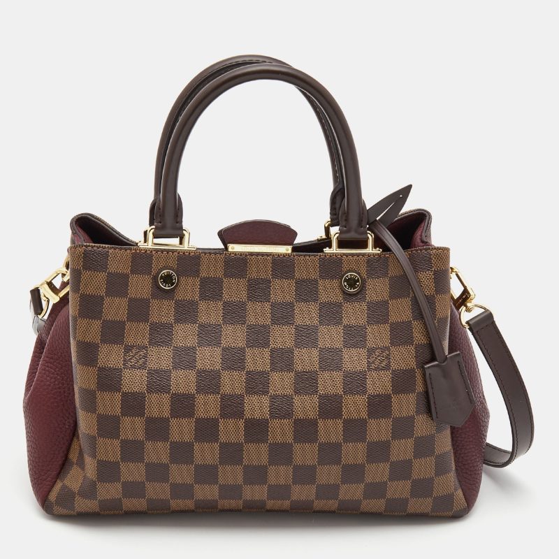 LOUIS VUITTON Bordeaux Damier Ebene Canvas Brittany Bag - Logoexplore