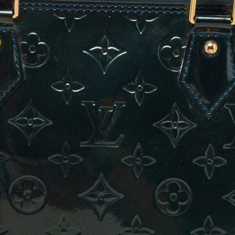 LOUIS VUITTON Bleu Nuit  Monogram Vernis Alma GM Bag - Logoexplore - Image 5