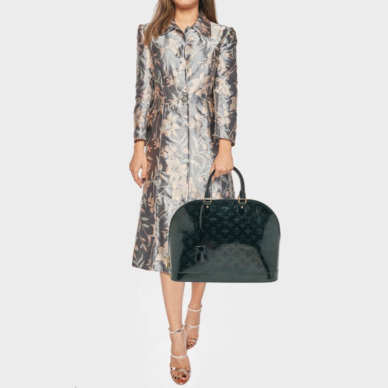 LOUIS VUITTON Bleu Nuit  Monogram Vernis Alma GM Bag - Logoexplore - Image 2