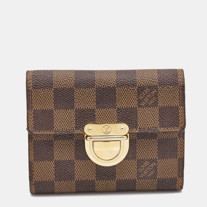 LOUIS VUITTON Damier Ebene Canvas Koala Wallet - Logoexplore