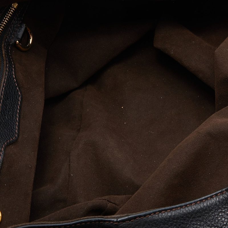 LOUIS VUITTON Black Monogram Mahina Leather L Bag - Logoexplore - Image 7