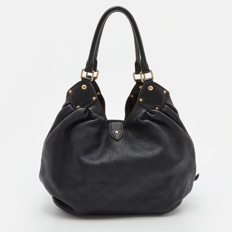 LOUIS VUITTON Black Monogram Mahina Leather L Bag - Logoexplore - Image 4