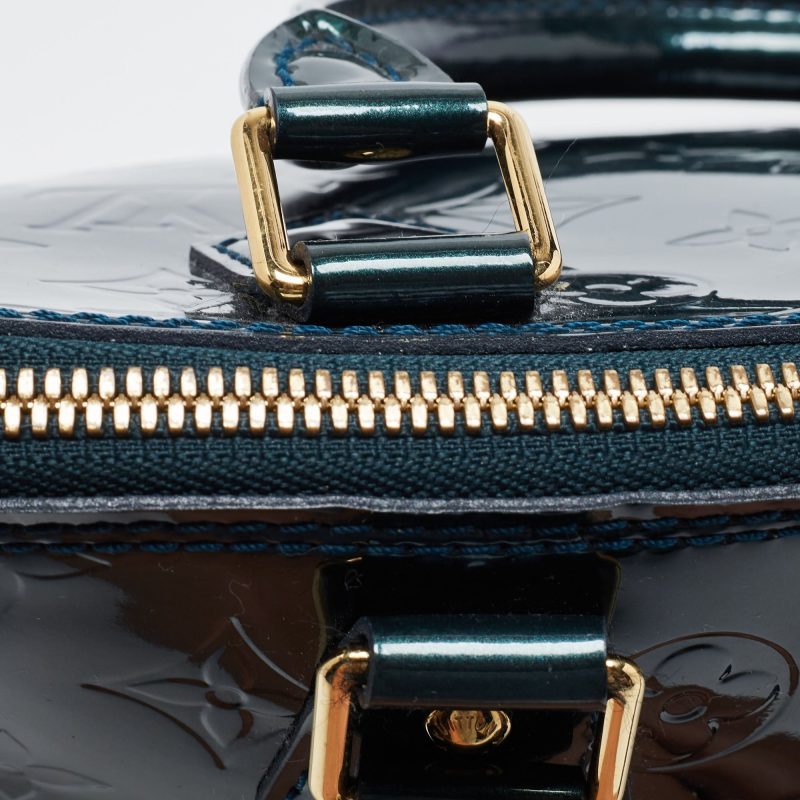 LOUIS VUITTON Blue Nuit Monogram Vernis Alma GM Bag - Logoexplore - Image 8