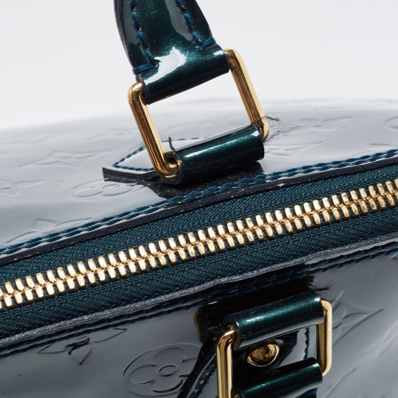 LOUIS VUITTON Blue Nuit Monogram Vernis Alma GM Bag - Logoexplore - Image 7