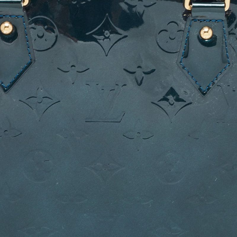 LOUIS VUITTON Blue Nuit Monogram Vernis Alma GM Bag - Logoexplore - Image 5
