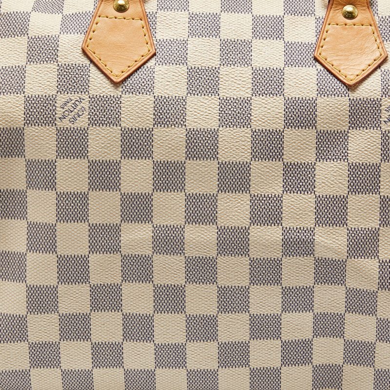 LOUIS VUITTON Damier Azur Canvas Speedy 30 Bag - Logoexplore - Image 5