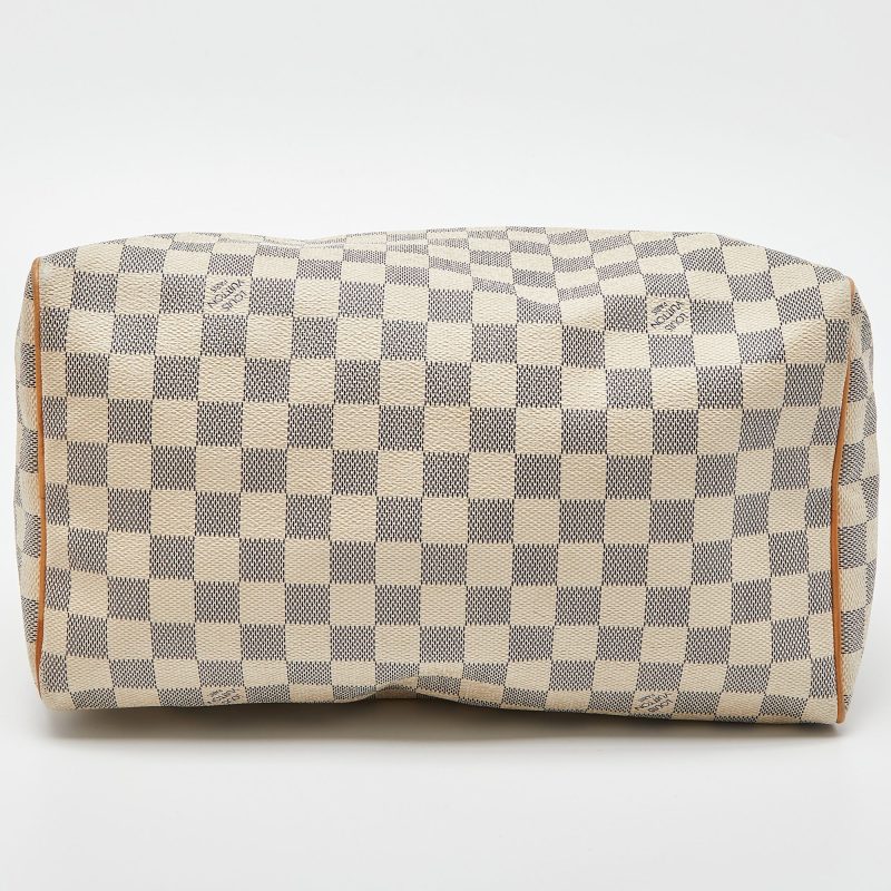 LOUIS VUITTON Damier Azur Canvas Speedy 30 Bag - Logoexplore - Image 6