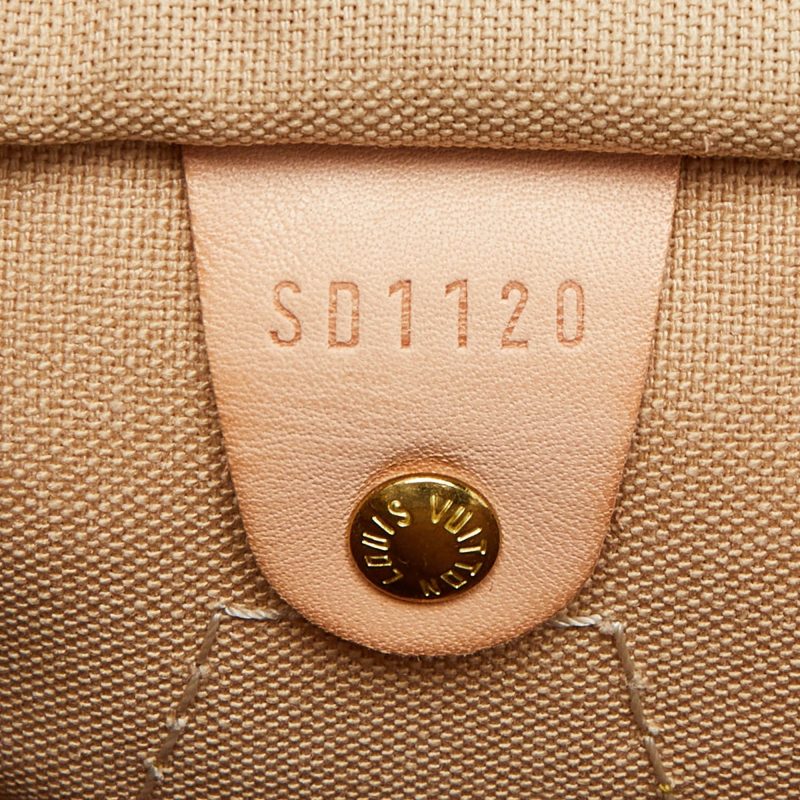 LOUIS VUITTON Damier Azur Canvas Speedy 30 Bag - Logoexplore - Image 8