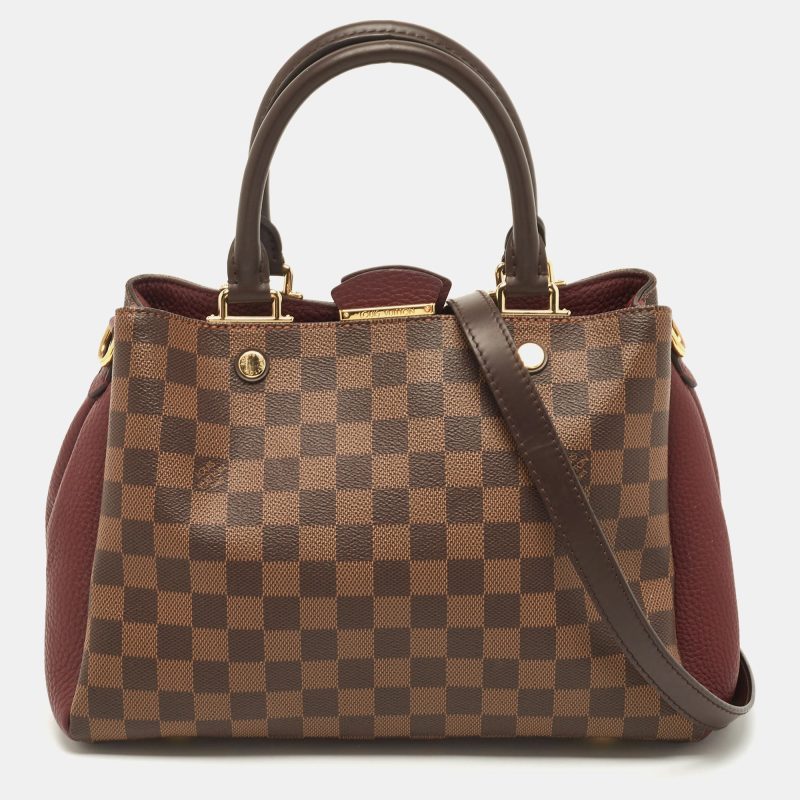 LOUIS VUITTON Bordeaux Damier Ebene Canvas Brittany Bag - Logoexplore