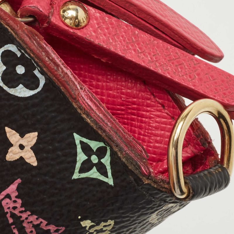 LOUIS VUITTON Black Monogram Multicolore Canvas Insolite Pistache Wallet - Logoexplore - Image 7