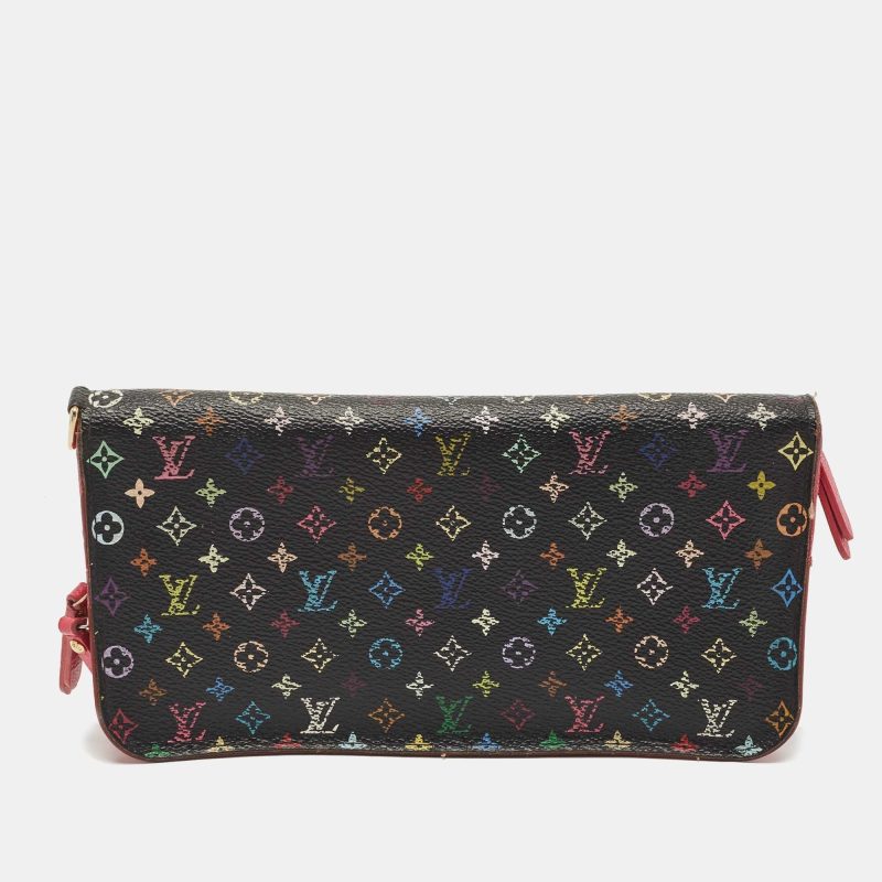 LOUIS VUITTON Black Monogram Multicolore Canvas Insolite Pistache Wallet - Logoexplore