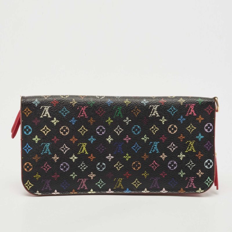 LOUIS VUITTON Black Monogram Multicolore Canvas Insolite Pistache Wallet - Logoexplore - Image 5