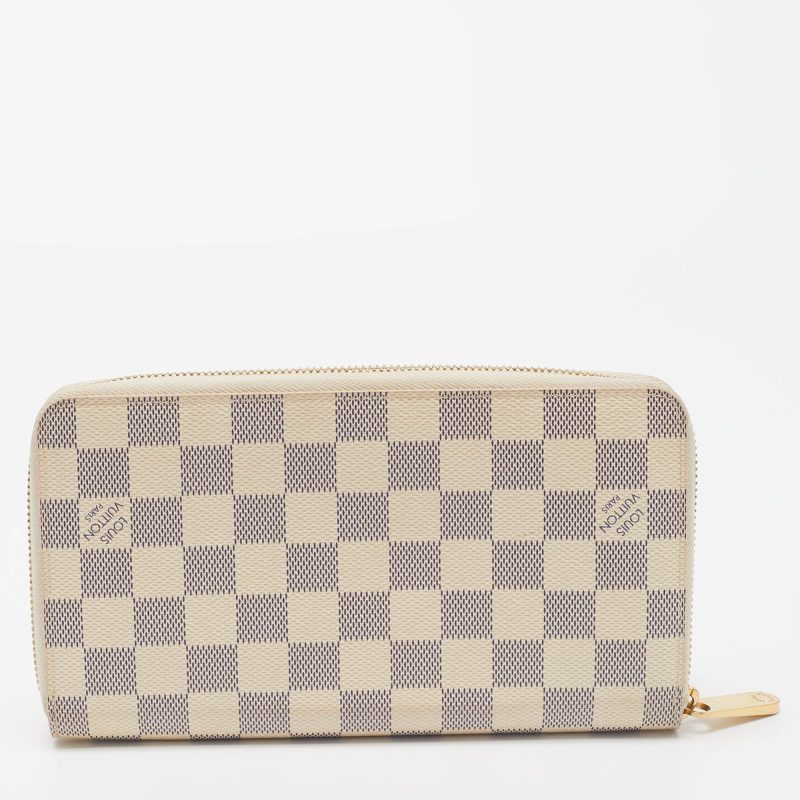 LOUIS VUITTON Damier Azur Canvas Zippy Organizer Wallet - Logoexplore - Image 4