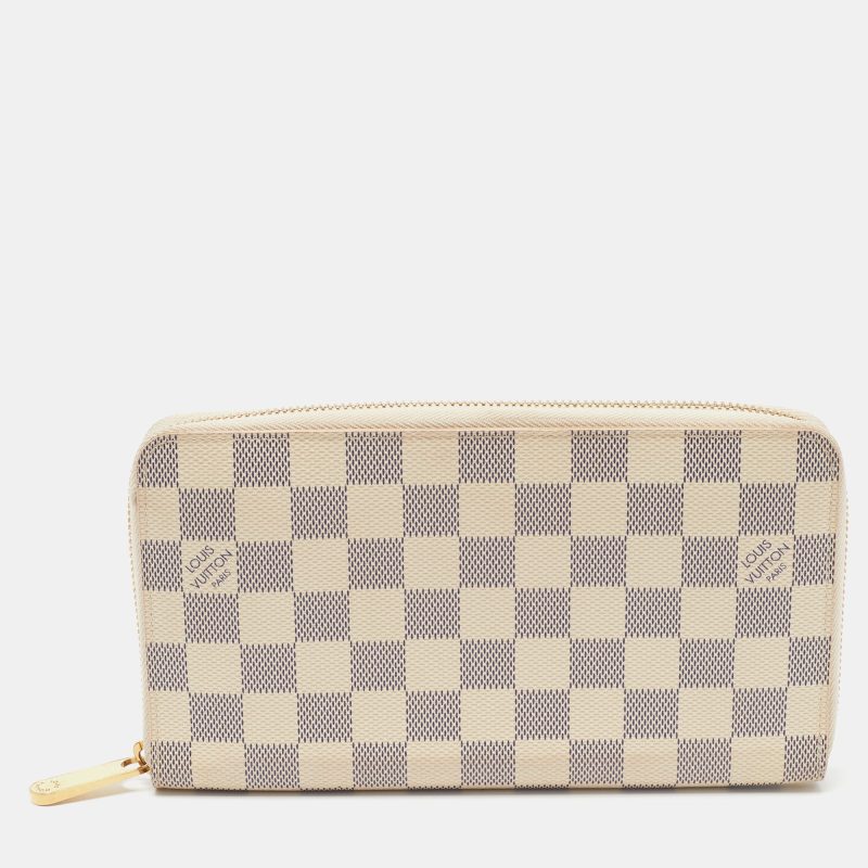 LOUIS VUITTON Damier Azur Canvas Zippy Organizer Wallet - Logoexplore