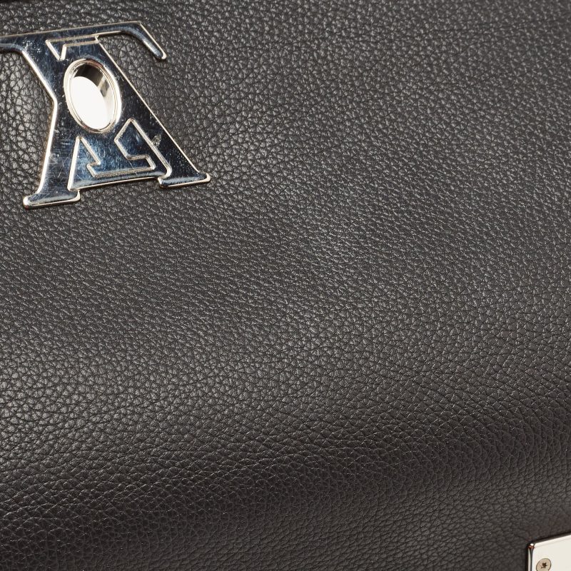 LOUIS VUITTON Black Leather Lockme II Top Handle Bag - Logoexplore - Image 6