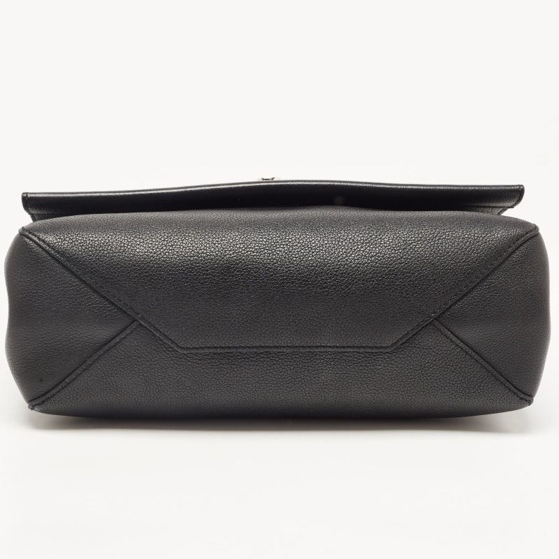 LOUIS VUITTON Black Leather Lockme II Top Handle Bag - Logoexplore - Image 8
