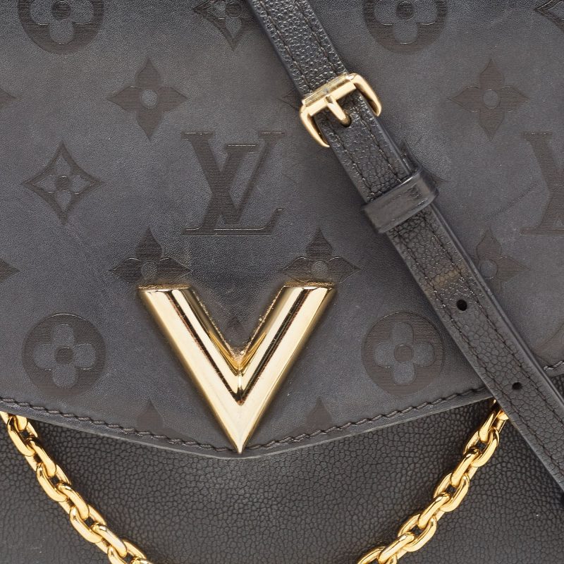 LOUIS VUITTON Black Monogram Leather Very Messenger Bag - Logoexplore - Image 5